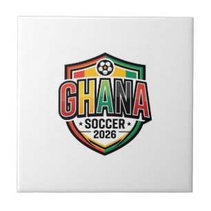Carreau Ghana Football 2026 Football Gras Pays Typographie