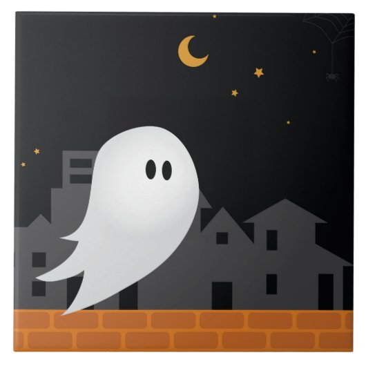 Carreau Ghost en ville halloween concept éffrayant (Devant)