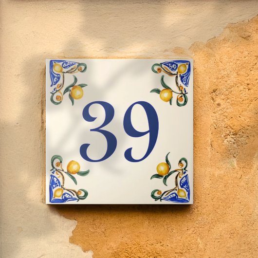 Carreau Giardino dei Limoni – House Number Ceramic Tile