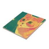 Carreau Ginger cat illustration perspective art chaton (Côté)