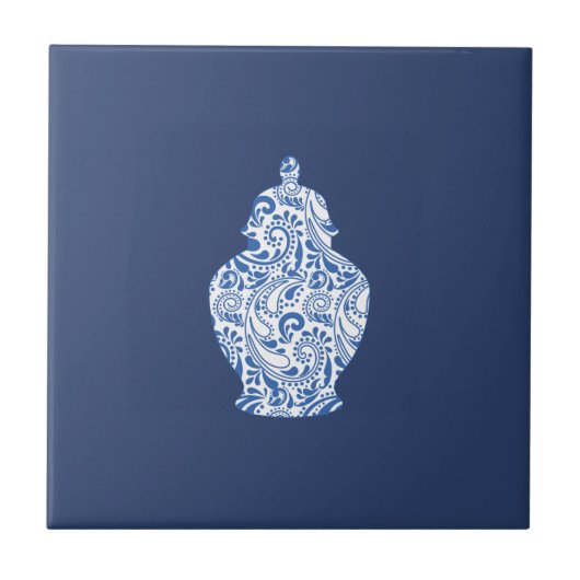 Carreau Ginger Jar Poterie Bleu (Devant)