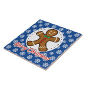 Carreau Gingerbread - Patters bleus - Merry Xmas (Côté)