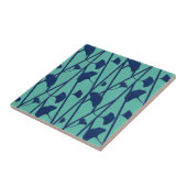 Carreau ginkgo bleu (Côté)