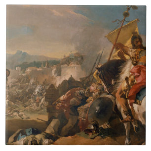 Carreau Giovanni Battista Tiepolo - La capture de Carthage