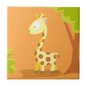 Carreau Girafe de mon serie d'animaux du monde