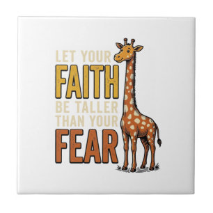 Carreau Girafe Faith Over Fear Chemise Vintage Chrétienne_