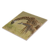 Carreau Girafe maasaï mère et bébé, Giraffa (Côté)