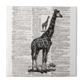 Carreau Giraffe Dictionnaire Art (Devant)