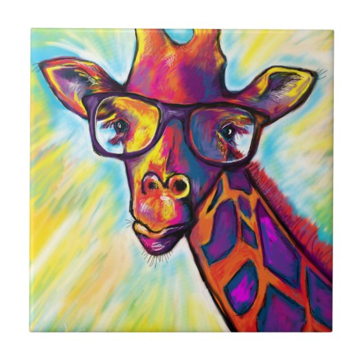 Carreau Giraffe Man Art (Devant)