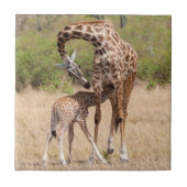 Carreau Giraffe Mère et bébé au Kenya (Devant)