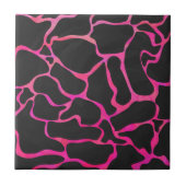 Carreau Giraffe rose chaude et noire (Devant)