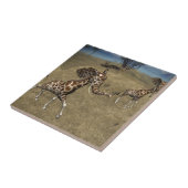 Carreau Giraffes d'éléphants mignons (Côté)