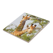 Carreau Giraffes Pékin au-dessus de la végétation (Côté)