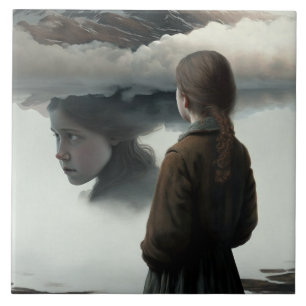 Carreau Girl with clouds