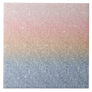 Carreau Girly Blush Rose Gold Blue ombre