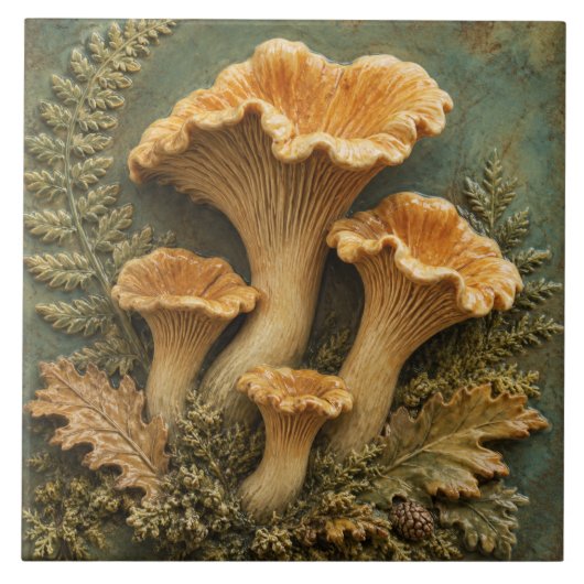 Carreau Girolles et Fougères de la Forêt (Devant)