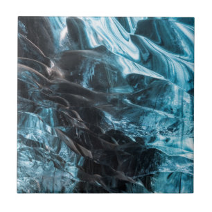 Carreau Glace Bleue Abstraite Dans une Grotte de Glace