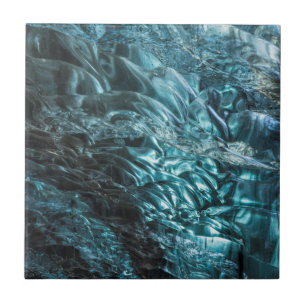 Carreau Glace bleue d'une grotte de glace, Islande
