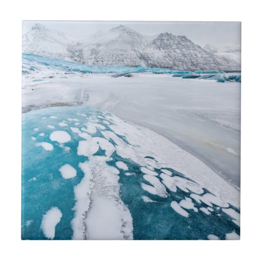Carreau Glace de glacier gelée, Islande (Devant)