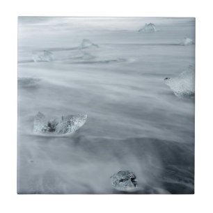 Carreau Glace et eau sur une plage, Islande