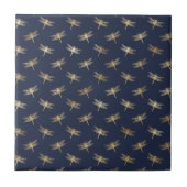 Carreau Glam Gold Dragonlies Navy Blue (Devant)