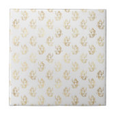 Carreau Glam Gold Mermaid Blanc (Devant)