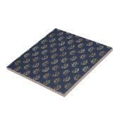 Carreau Glam Gold Mermaid Navy bleu (Côté)