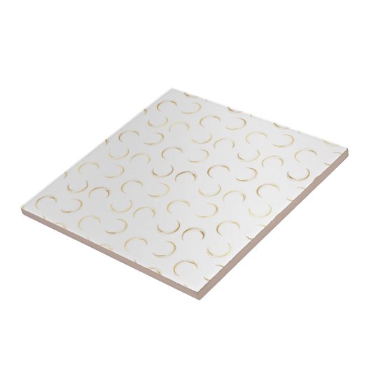 Carreau Glam Gold Moons Blanc (Côté)