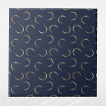 Carreau Glam Gold Moons Navy Blue<br><div class="desc">Carreaux bleu marine avec lunes d'or. Le code hexadécimal pour bleu marine est #202A44.</div>