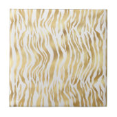 Carreau Glam Gold Zebra Print White (Devant)