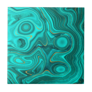 Carreau Glam Turquoise Lumineux Motif Abstrait
