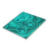 Carreau Glam Turquoise Lumineux Motif Abstrait (Côté)