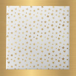 Carreau Glam White Gold Stars<br><div class="desc">Carrelage blanc aux étoiles dorées.</div>