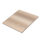 Carreau Glamour or métal brillant, dégradé, étoiles (Côté)