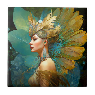 Carreau Glamourous Fairy Woman Imaginaire Art