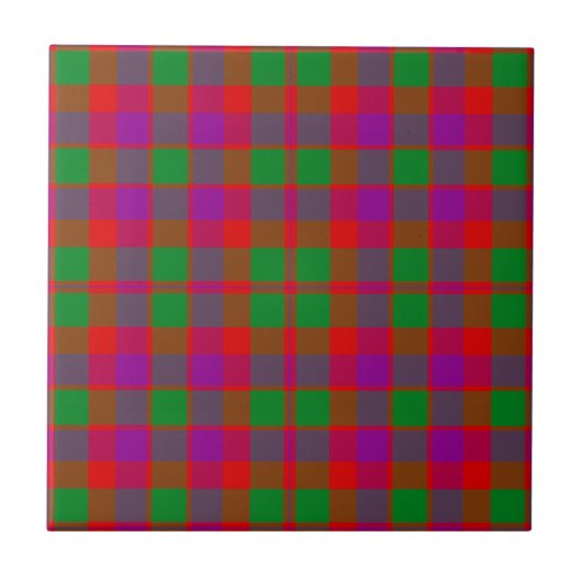 Carreau Glasgow Clan Chasse Tartan Plaid (Devant)