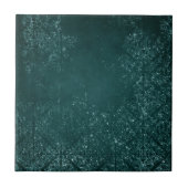 Carreau Glimmery Turquoise Grunge | Riche verre vert foncé (Devant)