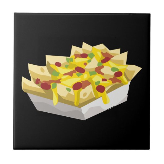 Carreau Glitch Nachos affamés de nourriture (Devant)