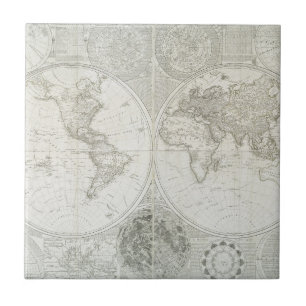 Carreau Globe Terraqueous par Samuel Dunn 1787