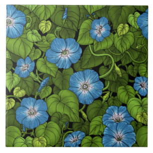 Carreau Gloire du matin en bleu et vert