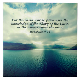 Carreau Gloire du seigneur, vers de bible, 2h14 de