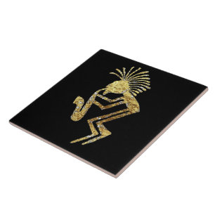 Carreau Glyptographie de joueur de saxophone