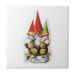 CARREAU GNOME DE GRAND-PAPA AVEC DES GNOMES DE BÉBÉ