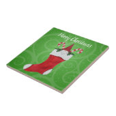 Carreau Gnome de Noël avec barbe dans les Sucres de canne  (Côté)