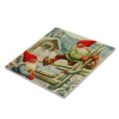 Carreau Gnomes "Au-dessus de la clôture en bois" par Jenny (Côté)