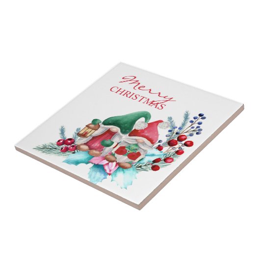 Carreau Gnomes d'aquarelle mignonnes (Côté)