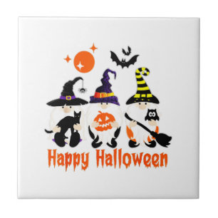 Carreau Gnomes d'Halloween Mignon Citrouille d'Automne