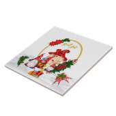 Carreau God Jul Swedish Gnomes Red Family (Côté)