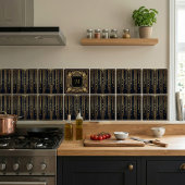 Carreau Gold Art Deco Celestial Stars Moons Pattern 