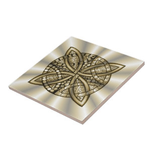 Carreau Gold Celtic Knot Design artistique original